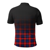 McCracken Tartan Crest Polo Shirt - Thistle Black Style